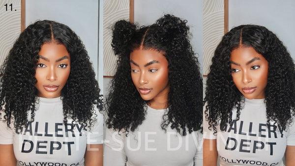Pre-Style Finger Coils Thick Curls Glueless Wig 7x5 Bye Bye Knots Lace Closure Human Hair Wig