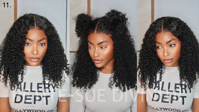 Pre-Style Finger Coils Thick Curls Glueless Wig 7x5 Bye Bye Knots Lace Closure Human Hair Wig