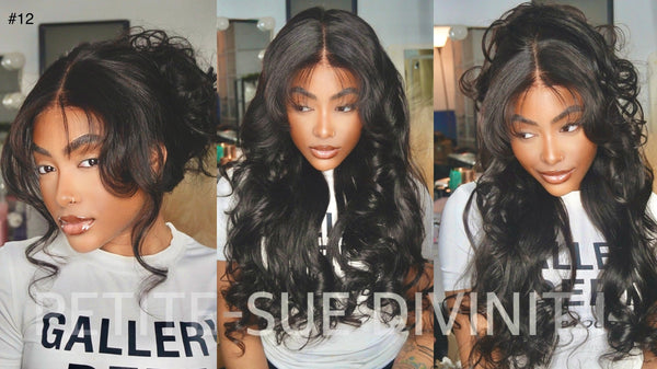 :Curtain Bangs Glueless HD Lace Wig Chic Retro Human Hair Wig with Adjustable Strap