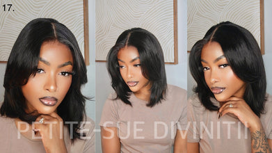 7X5 Glueless French Bob Wig With Curtain Bangs Layered Cut Bob Wig Pre Cut Lace