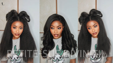 Glueless 4c Edge Kinky Straight Wig 6x4.5 Lace Glueless Wig
