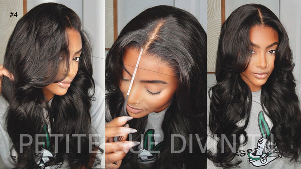 HD Real Scalp™ Wig with Curtain Bangs 13x4 Invisible Lace Frontal Wig Natural Black Color