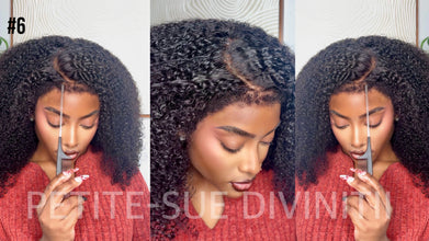 4C Hairline Afro Kinky Curly Wig 220% Density Glueless HD Lace Wig with Kinky Edges