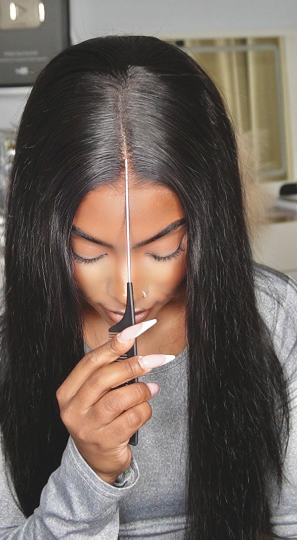 5x5 HD GLUELESS Lace Closure Straight Wig