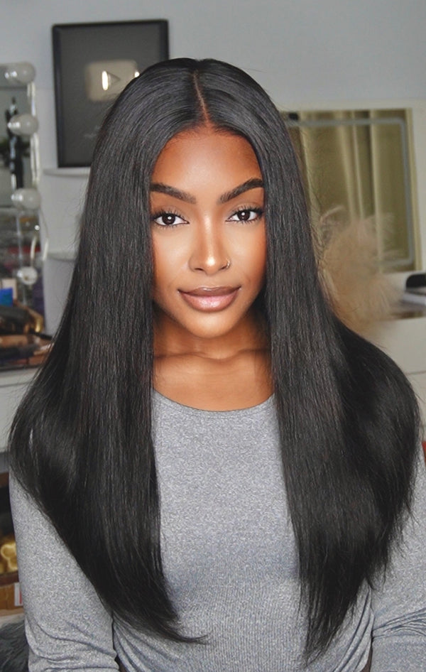 5x5 HD GLUELESS Lace Closure Straight Wig