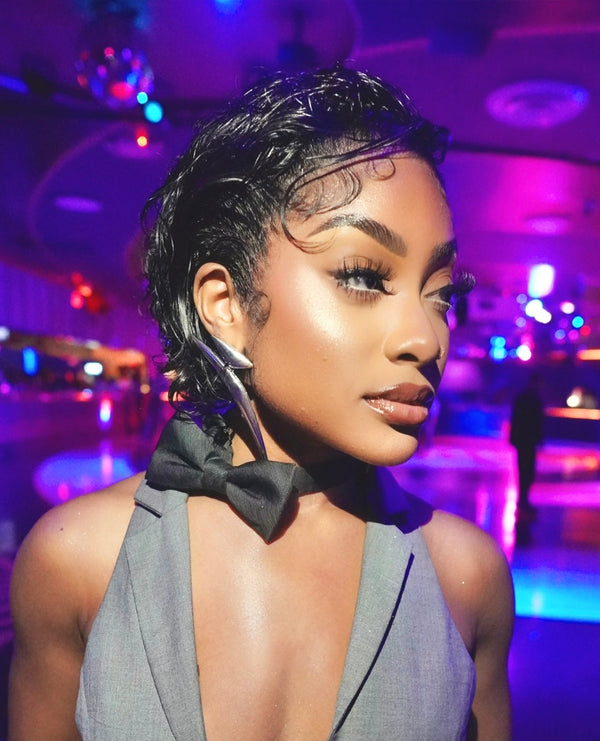 13x4 Lace Front 8" Curly Pixie Wig
