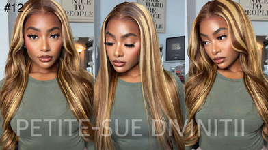 Glueless highlight 13x4 HD lace front wig