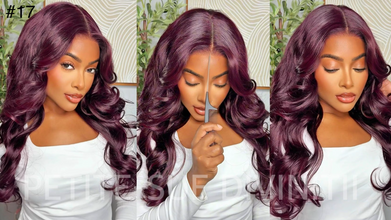 7x5 Glueless Black Cherry Layered Wig