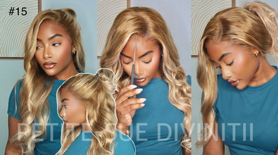 Ombre Sandy Blonde Human Hair Wig Body Wave 13x4 Lace Front Wig