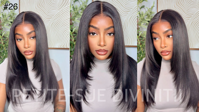 9x6 Tpart Wear Go Layered Cut Yaki Straight Wig Natural Black Deep Part Lace Glueless Wig