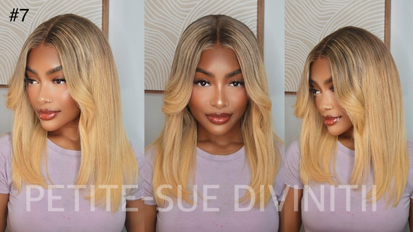 13x6 HD Lace front Blonde Curtain Bangs Human Hair Wig