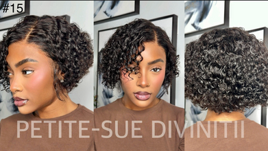 8'' Swiss Lace Pre-Styled Pixie Cut Short Curly Glueless Invisible Lace Front Wig