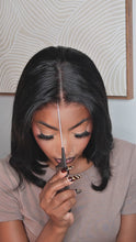 7X5 Glueless French Bob Wig With Curtain Bangs Layered Cut Bob Wig Pre Cut Lace