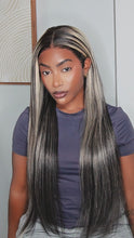 13×4 Blonde Highlights Black with #613 Blonde straight 26