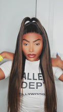 Glueless Chestnut Brown Yaki Straight 7x5 Lace  WIg