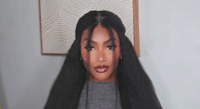 Kinky straight 9x6 glueless wig
