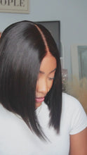 Silky Blunt Cut 2x6 Lace Closure 10” Bob Wig Pre Plucked & Bleached