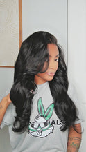 HD Real Scalp™ Wig with Curtain Bangs 13x4 Invisible Lace Frontal Wig Natural Black Color