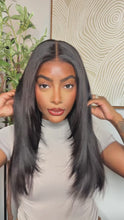 9x6 Tpart Wear Go Layered Cut Yaki Straight Wig Natural Black Deep Part Lace Glueless Wig